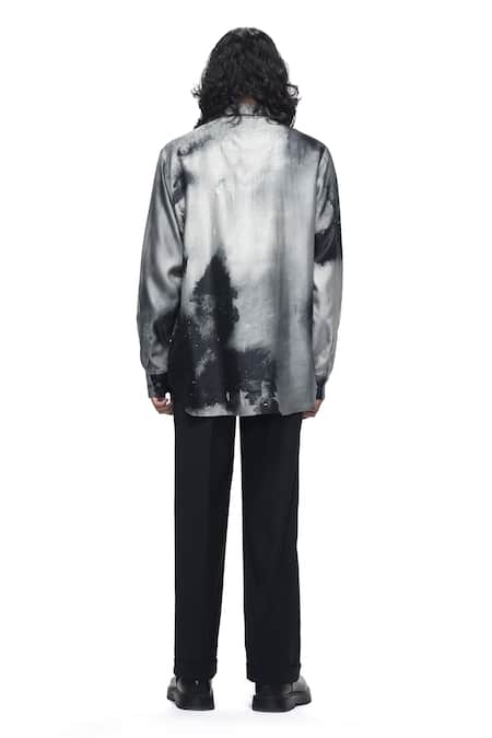 Countrymade Print Burnt Metal Silk Twill Shirt 