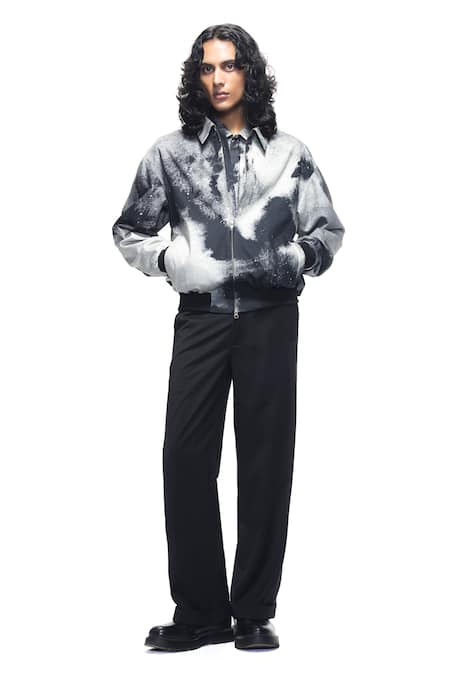 Buy_Countrymade_Black Cotton, Denim Print Jacket _Online_at_Aza_Fashions