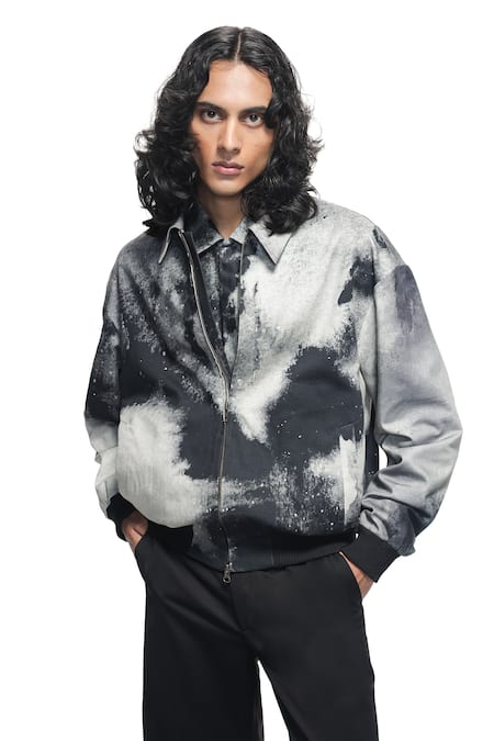 Countrymade Print Cotton Denim Jacket 