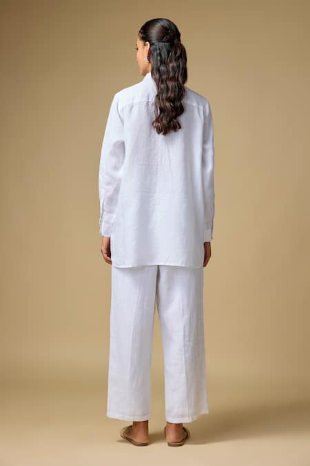 Linen Bloom Denim Horse Applique Work Shirt 