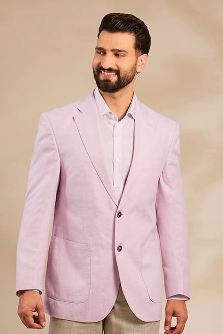 Linen Bloom Pure Linen Plain Blazer 