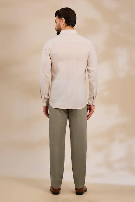 Linen Bloom Plain Linen Shirt 