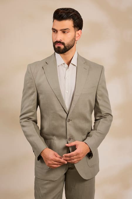 Linen Bloom Linen Solid Blazer 
