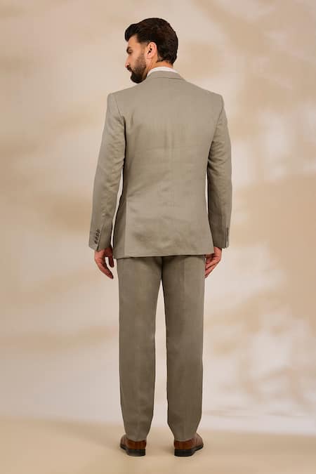 Linen Bloom Linen Solid Blazer 