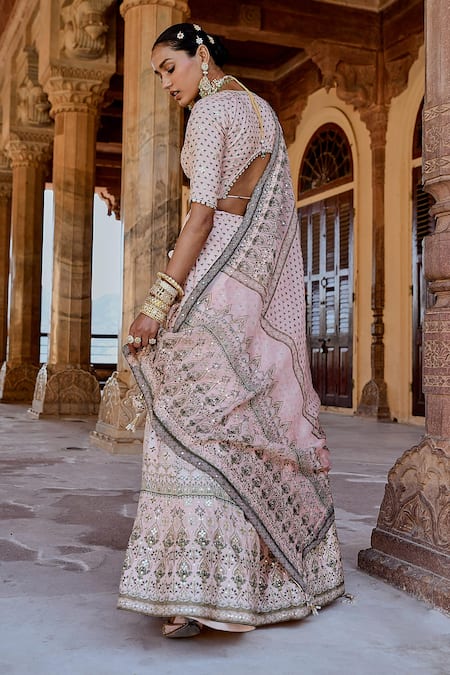 Karaj Jaipur Fiza Embroidered Lehanga Set 