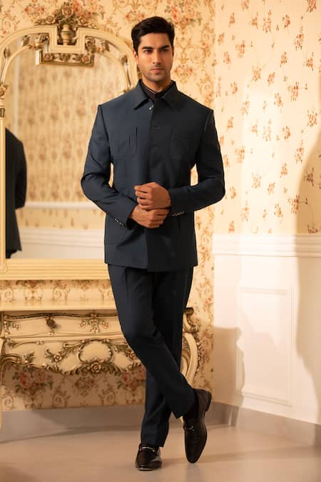 Design O Stitch Midnight Teal Regal Suit Set 