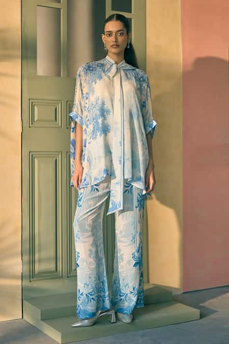 Pankaj & Nidhi Porto Lapis Lattice Tunic 