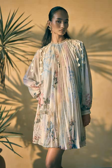 Pankaj & Nidhi Floral Print Dress 