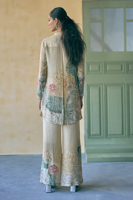 Pankaj & Nidhi Porto Sun-Steeped Printed Kurta & Pant Set 