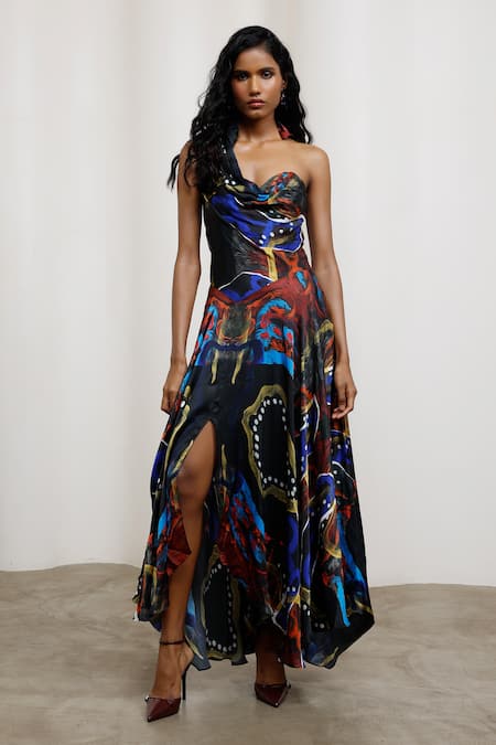 Advait Saeri Draped Neck Dress 