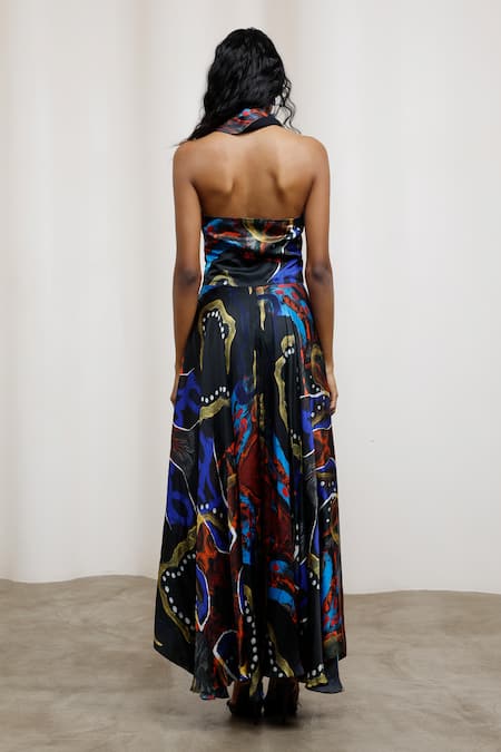 Advait Saeri Draped Neck Dress 