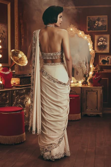 Roqa Emma Shimmer Georgette Saree & Blouse Set 