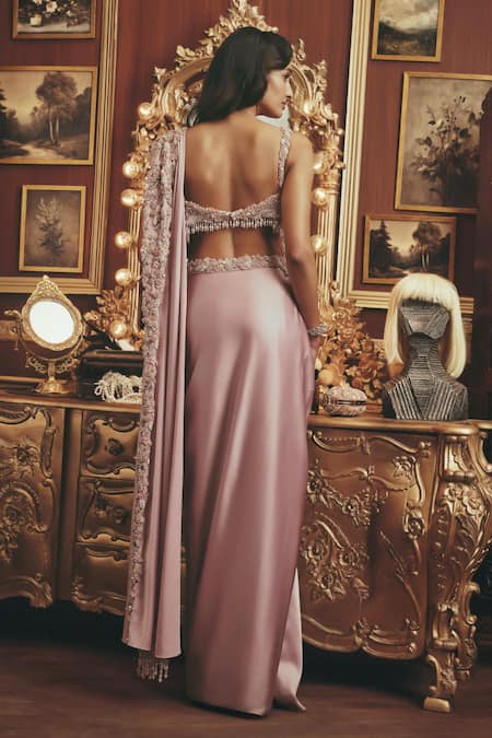 Roqa Isadora Embellished Saree & Blouse Set 