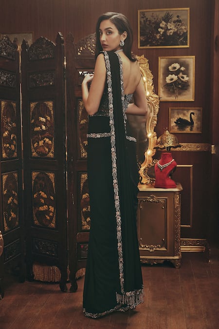 Roqa Nina Pre-Draped Saree & Blouse Set 