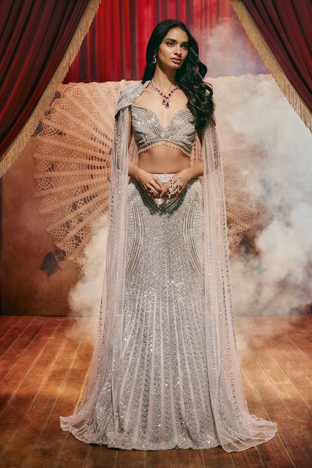 Roqa Rebecca Net Blouse & Skirt Set 