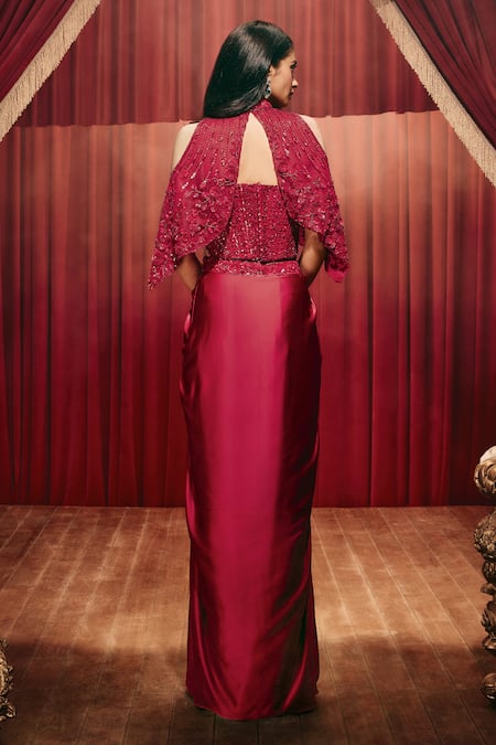 Roqa Betsy Embroidered Cape & Skirt Set 