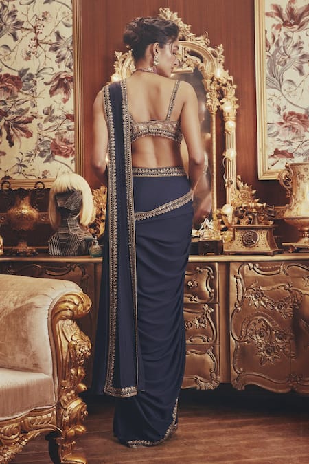 Roqa Marie Pre-Draped Saree & Blouse Set 