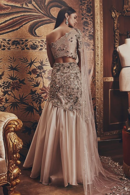 Roqa Constance Shimmer Organza Lehenga Set 