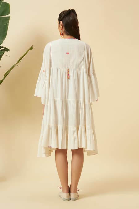Nikasha Ivory Short Tier Dress 