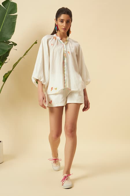 Nikasha Ivory Raglan Sleeves Top 