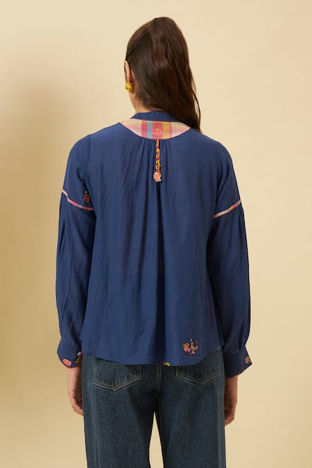 Nikasha Indigo Cotton Shirt 