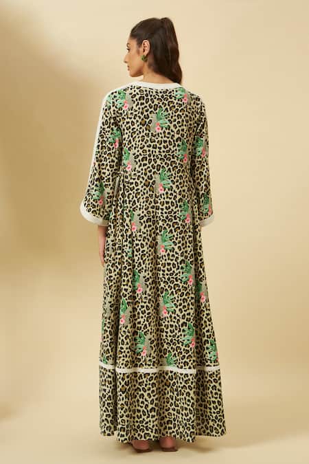 Nikasha Leopard Print Maxi Dress 