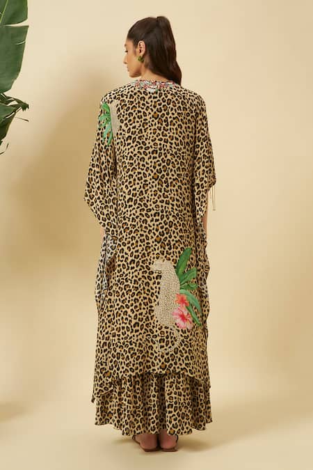 Nikasha Leopard Print Kaftan 