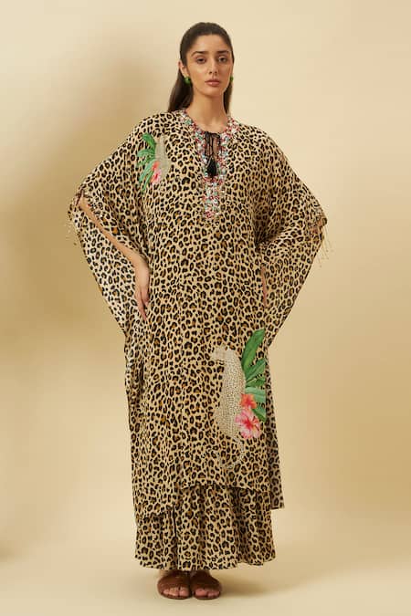 Nikasha Leopard Print Kaftan 