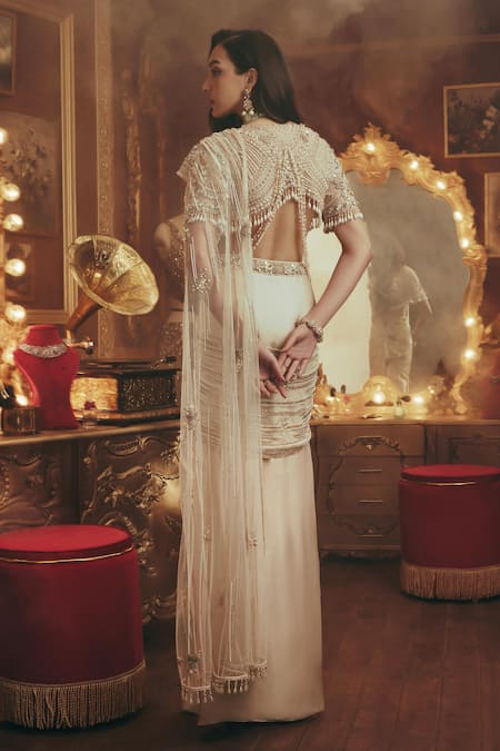 Roqa Irene Pre-Draped Saree & Blouse Set 