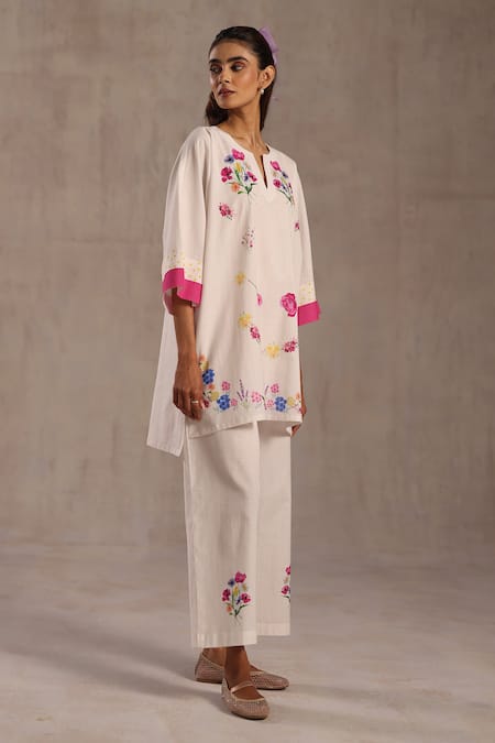 Roza Beatrice Printed Linen Kurta & Pant Set 
