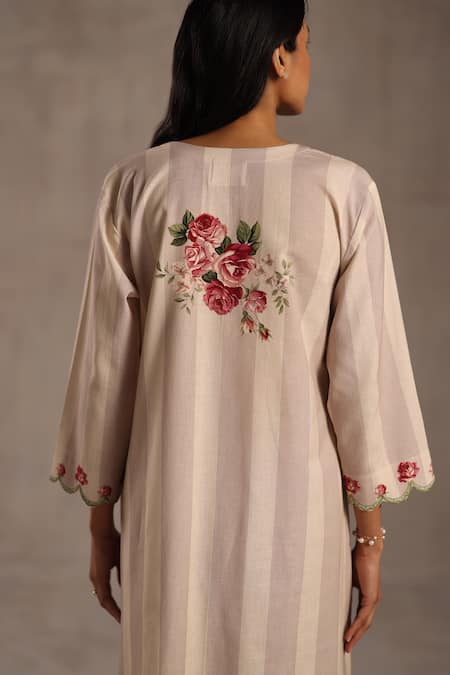 Roza Stella Rose Print Kurta & Pant Set 