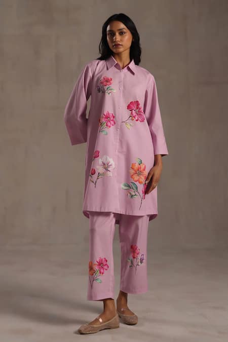 Roza Louise Placement Printed Kurta & Pant Set 