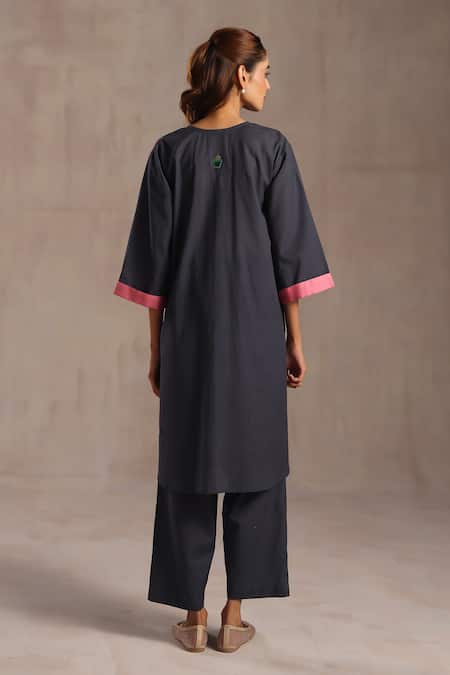 Roza Alyza Floral Print Kurta & Pant Set 