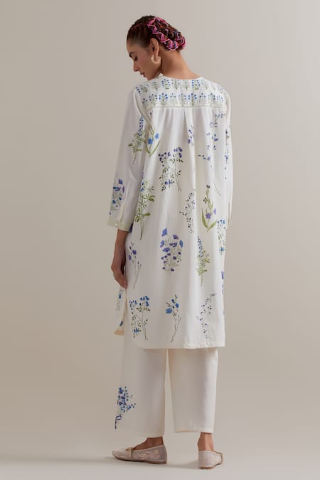 Upavita Cotton Chanderi Kurta Set 