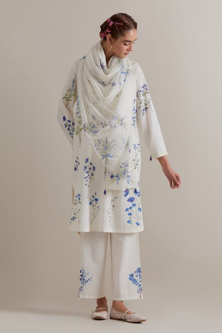 Upavita Cotton Chanderi Kurta Set 