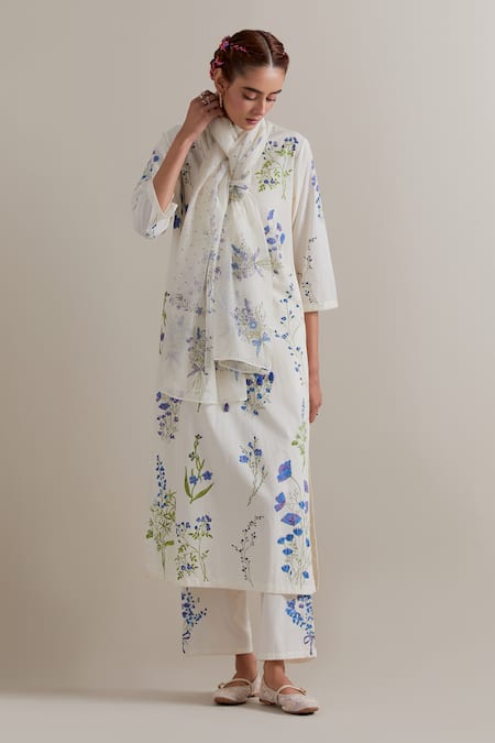 Upavita Printed Cotton Kurta Set 