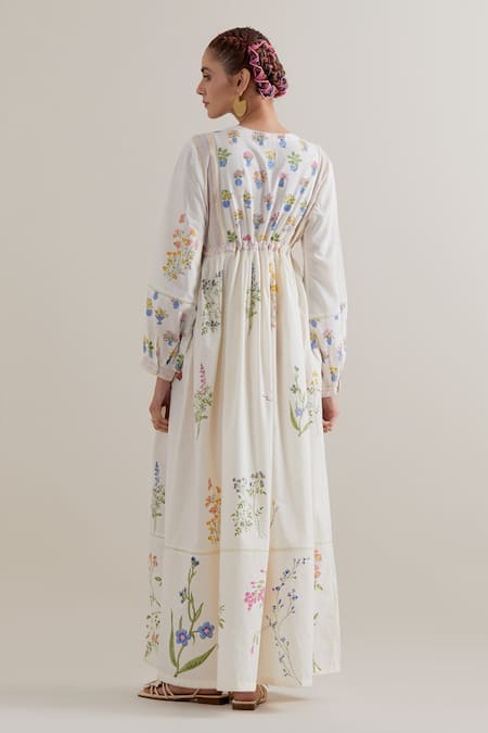 Upavita Silk Chanderi Dress & Cotton Slip Set 