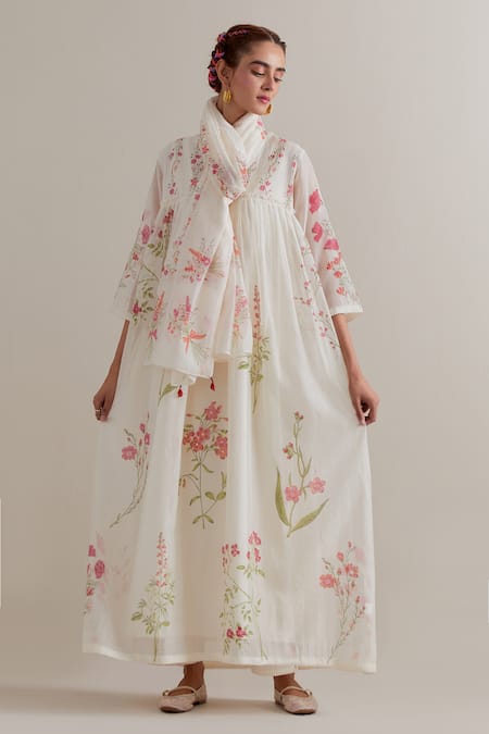 Upavita Cotton Chanderi Kurta Set 