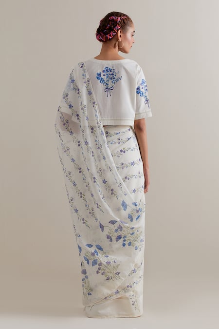 Upavita Cotton Chanderi Saree & Blouse Set 