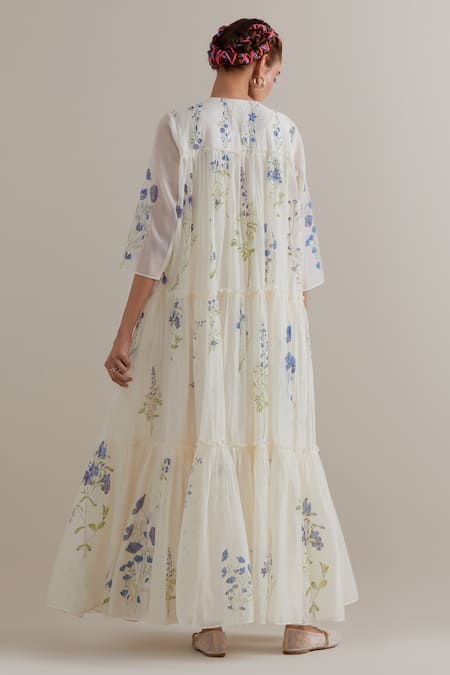 Upavita Silk Chanderi Printed Kurta Set 