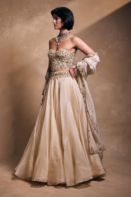 Tamanna Punjabi Kapoor Mirror Embellished Blouse Lehenga Set 