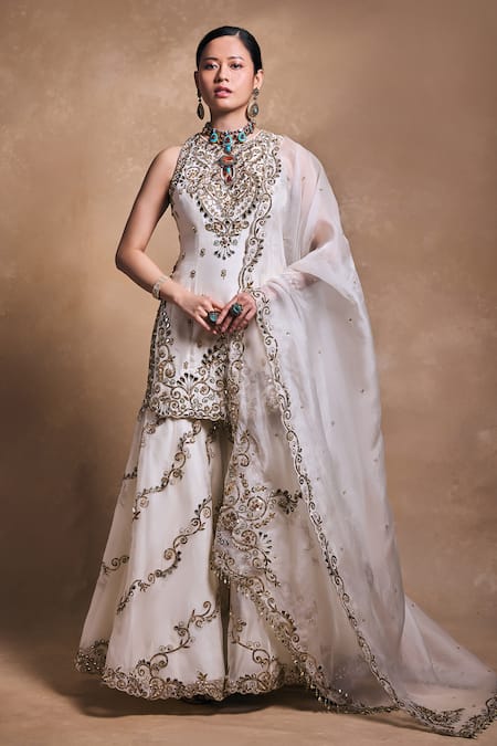 Tamanna Punjabi Kapoor Embellished Kurta Gharara Set 