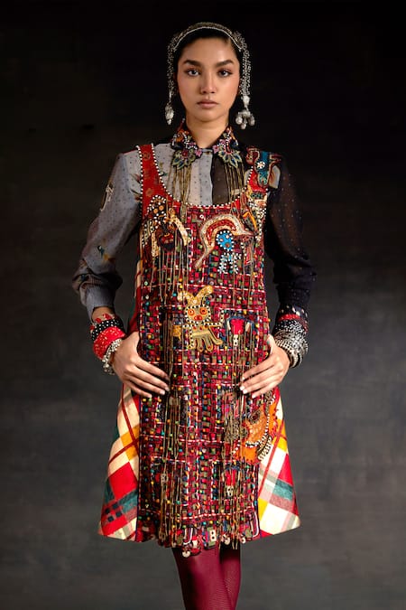 Aseem Kapoor Mehru Embroidered Dress & Shirt Set 