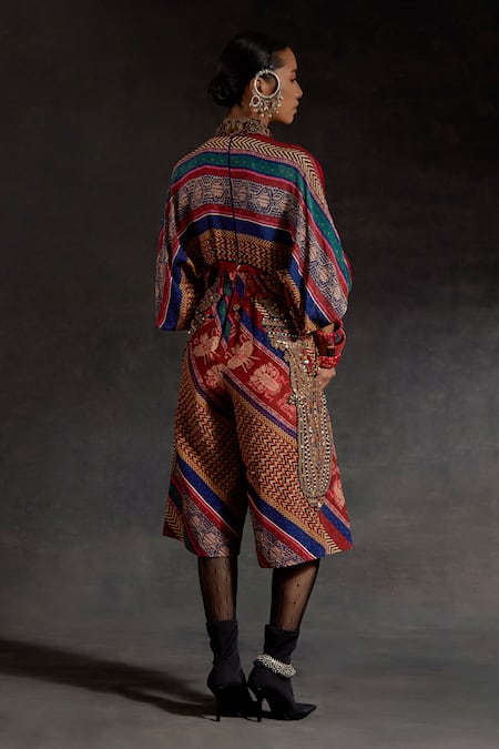 Aseem Kapoor Mandala Printed Shirt & Culotte Shorts Set 