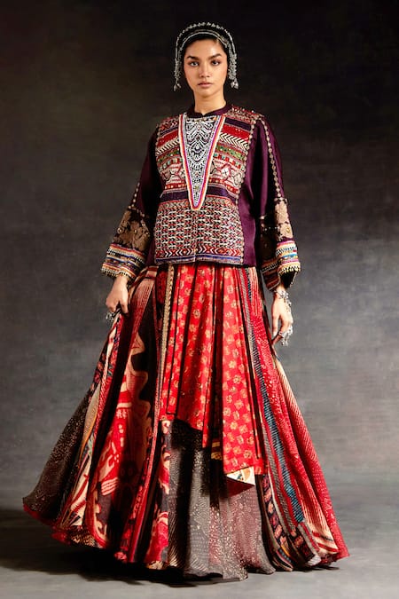 Aseem Kapoor Koji Embroidered Jacket & Skirt Set 