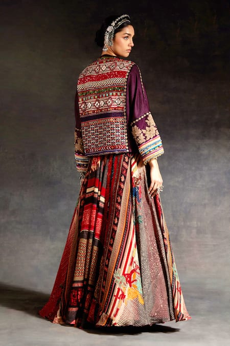 Aseem Kapoor Koji Embroidered Jacket & Skirt Set 