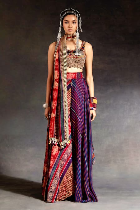 Aseem Kapoor Kalpa Resham Embroidered Blouse Skirt Set 