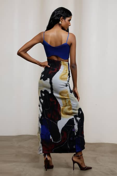 Advait Kiyo Sleeveless Crop Top & Skirt Set 