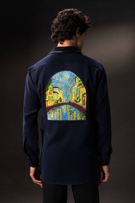 payal and rishab Ode To Van Gogh Starry Night Shirt 