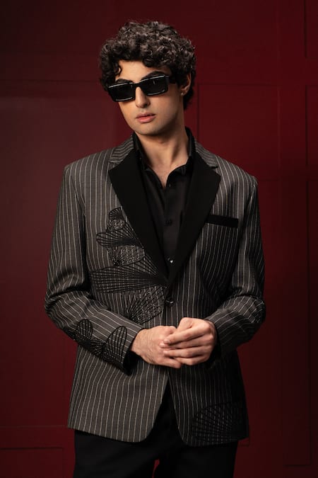 payal and rishab Pinstripe Archive Suit 